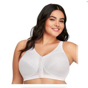 Glamorise - MagicLift Front-Closure Wire-free Posture Back Bra - White